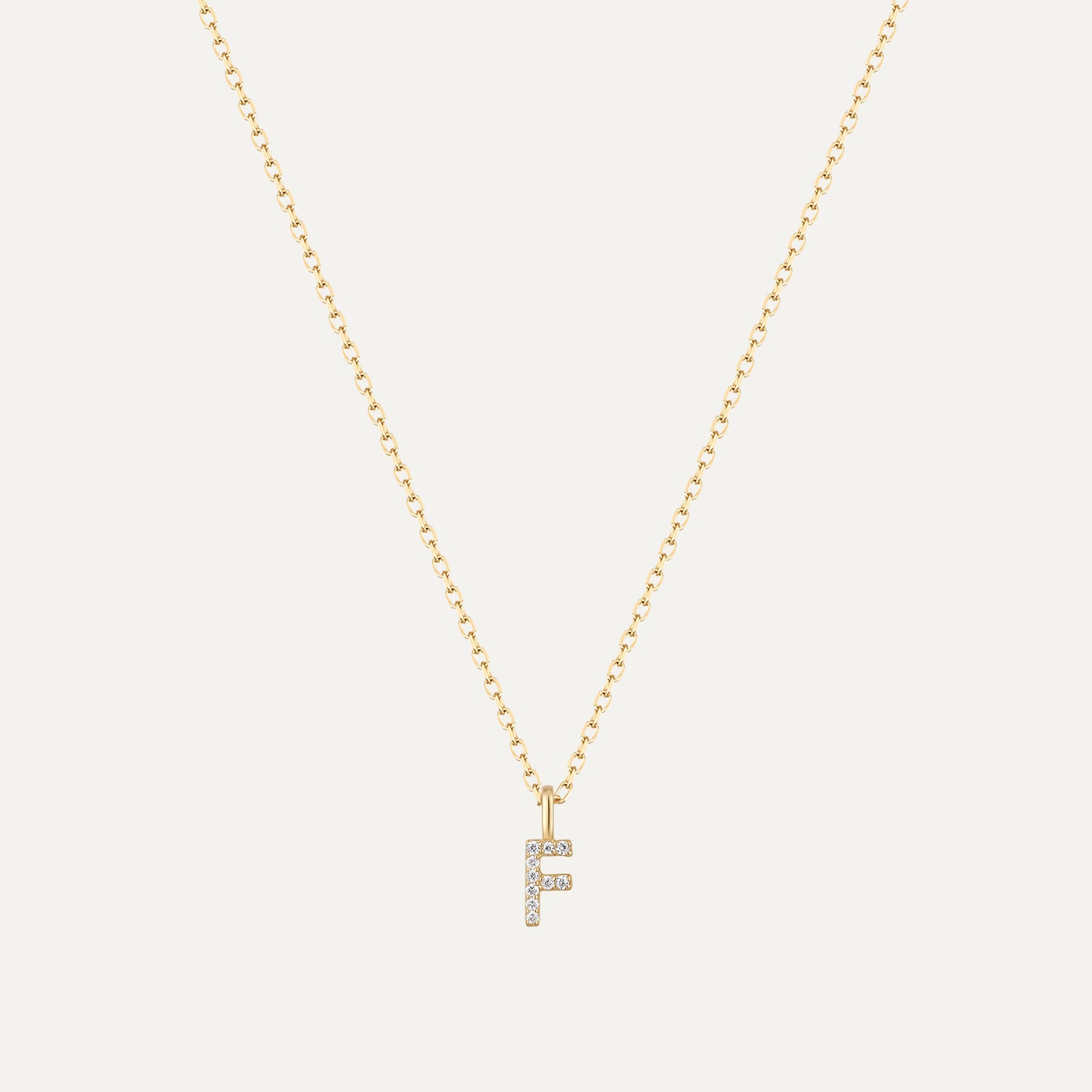 Initial Necklace in 14K Gold