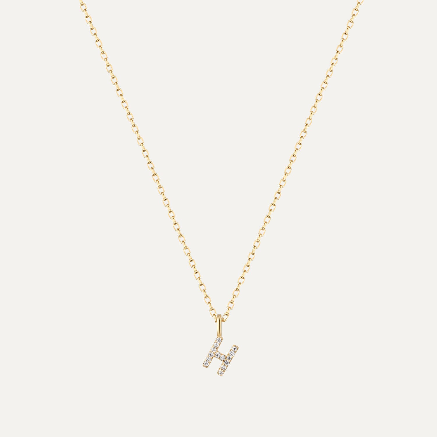 Initial Necklace in 14K Gold