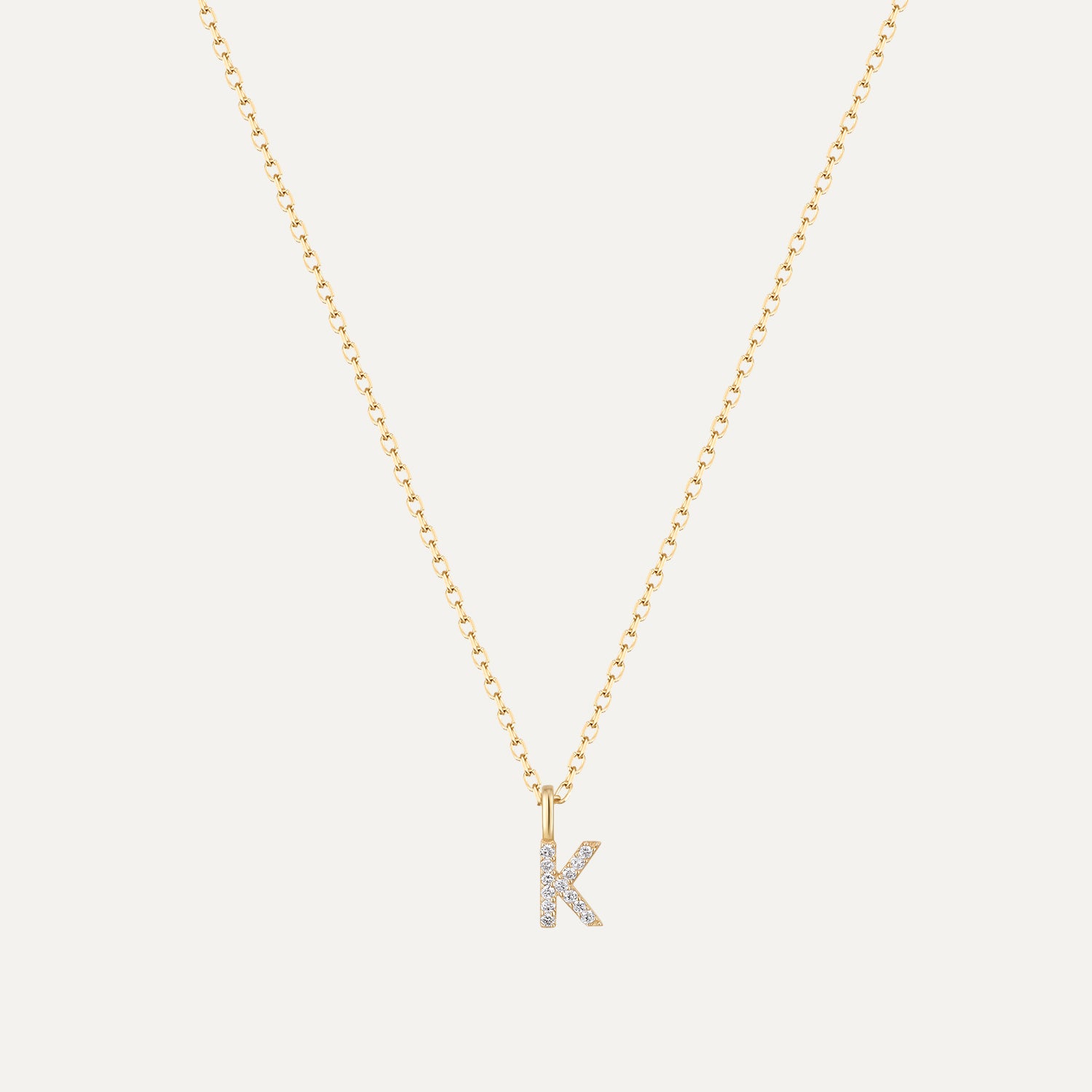 Initial Necklace in 14K Gold