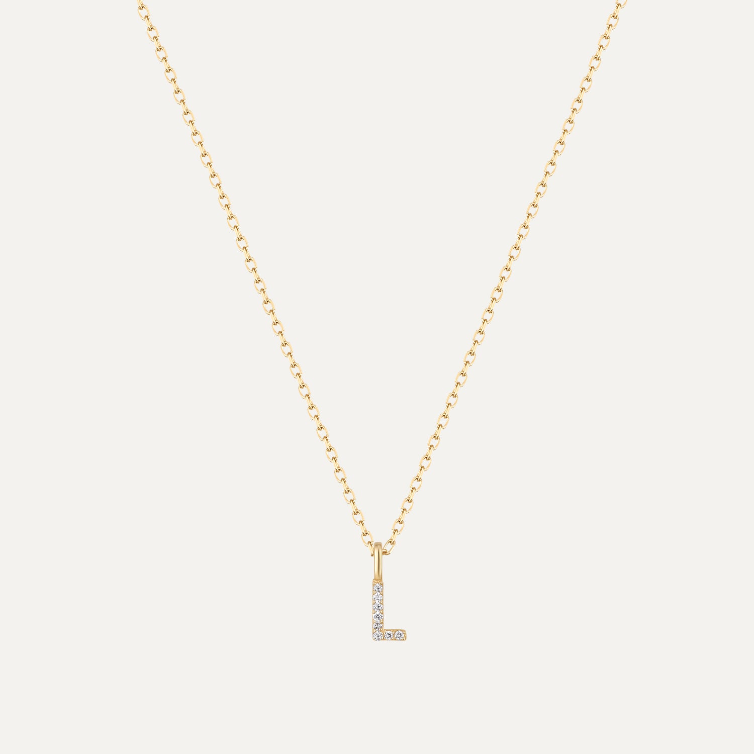 Initial Necklace in 14K Gold