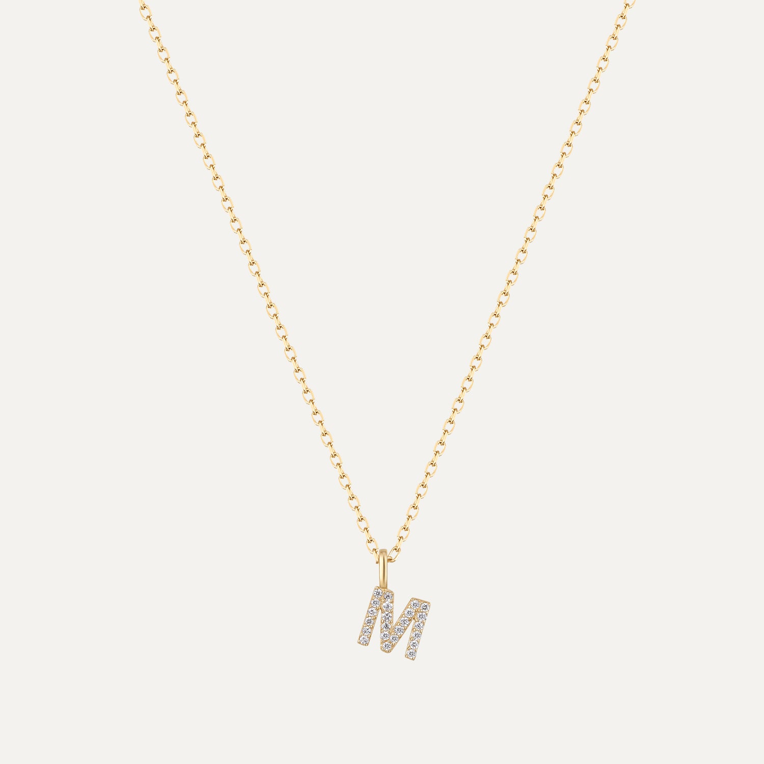 Initial Necklace in 14K Gold