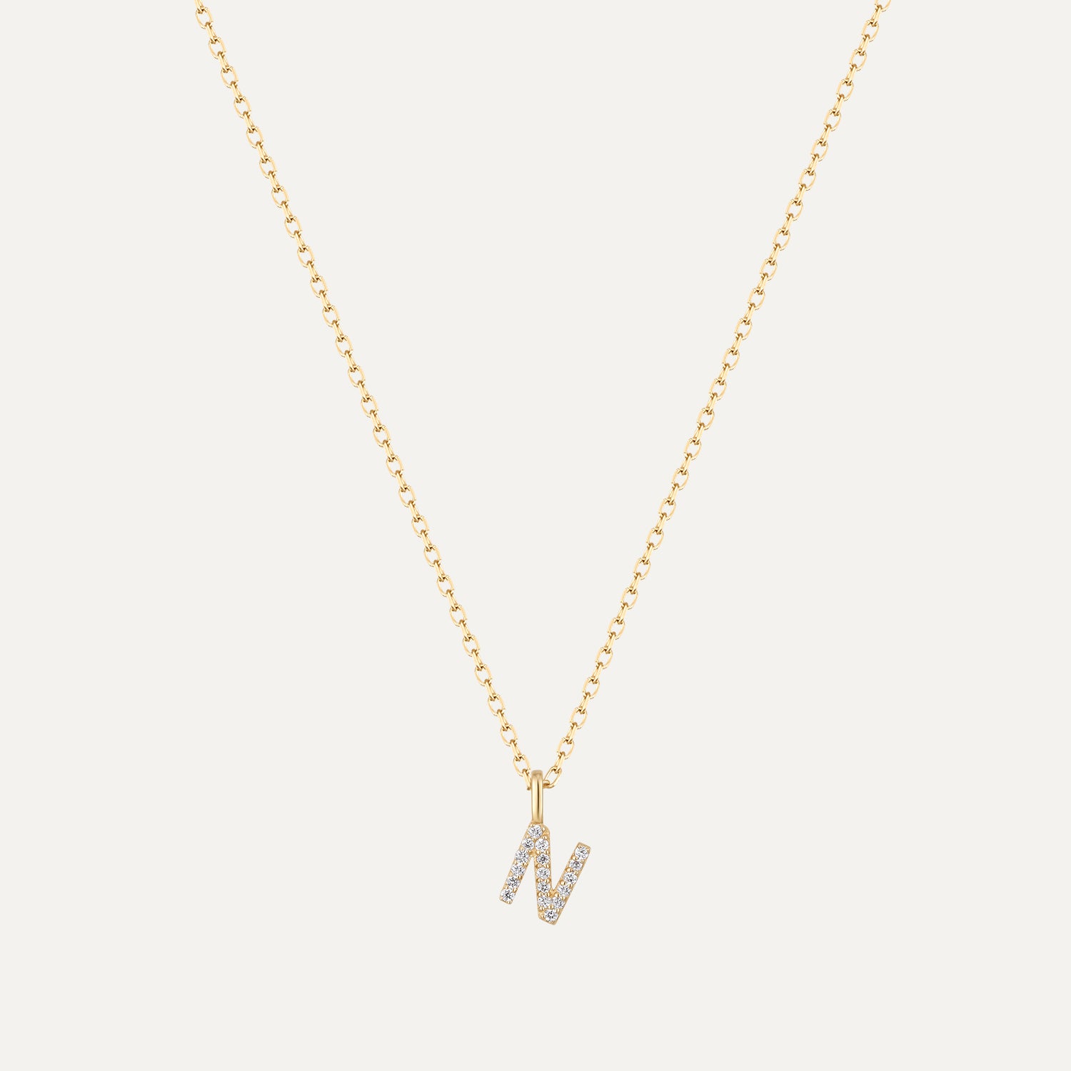 Initial Necklace in 14K Gold