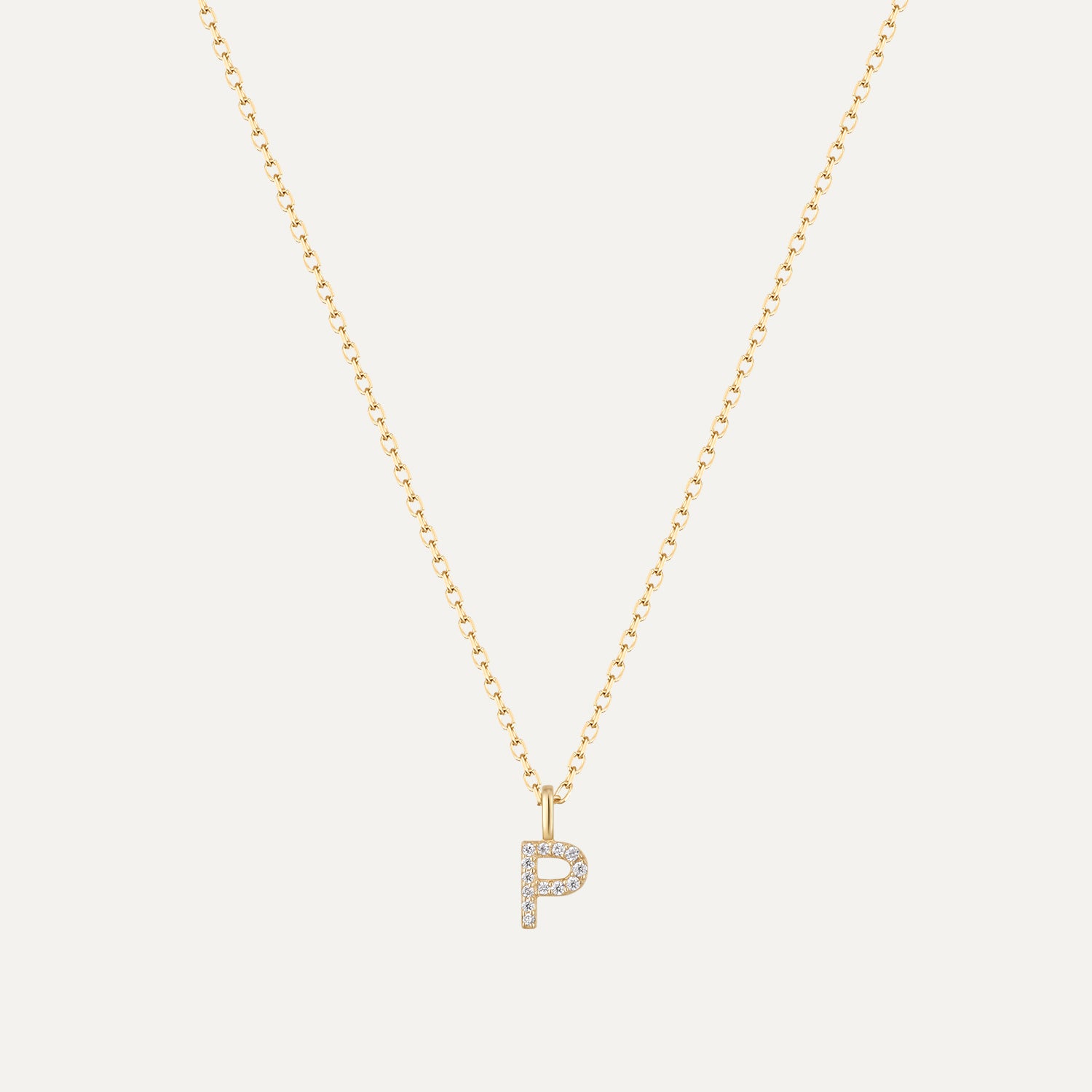 Initial Necklace in 14K Gold