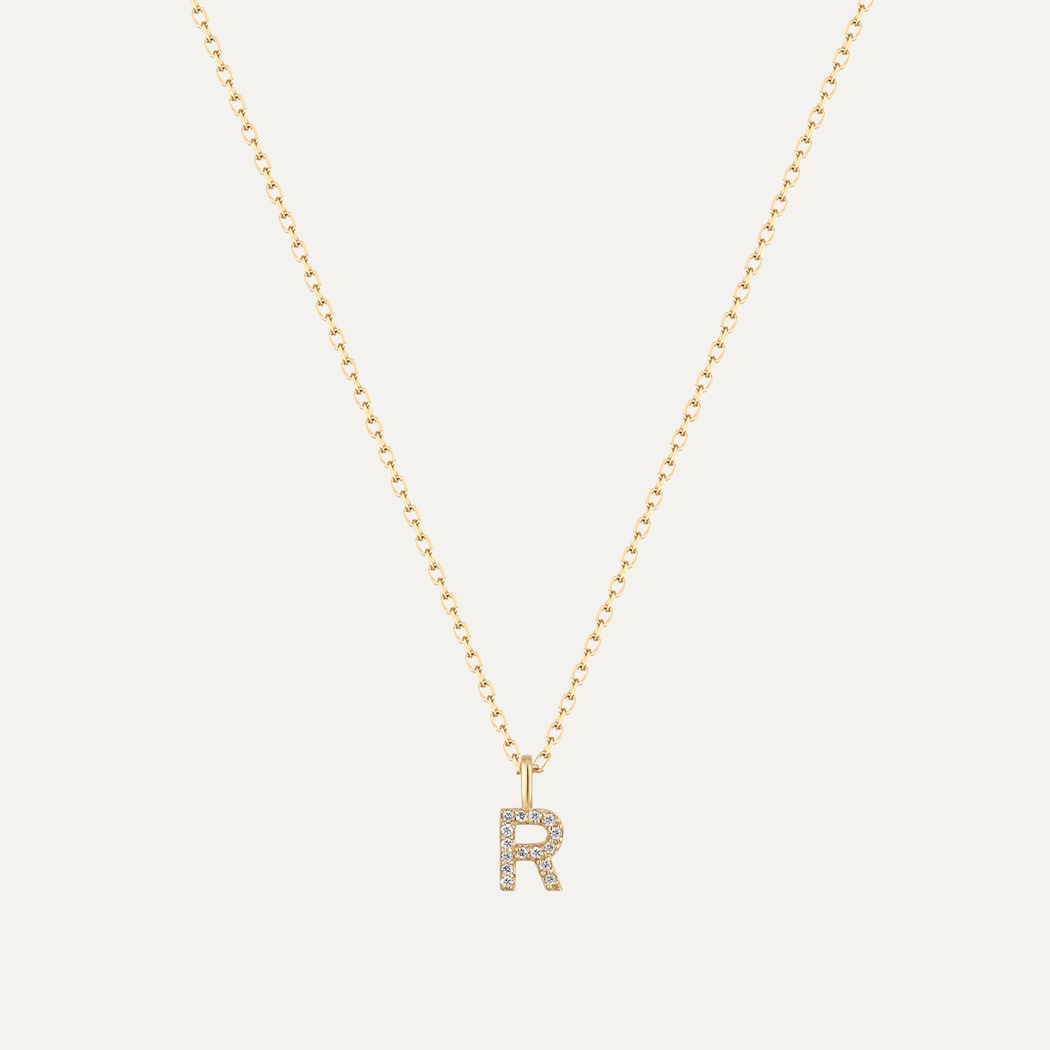 Initial Necklace in 14K Gold