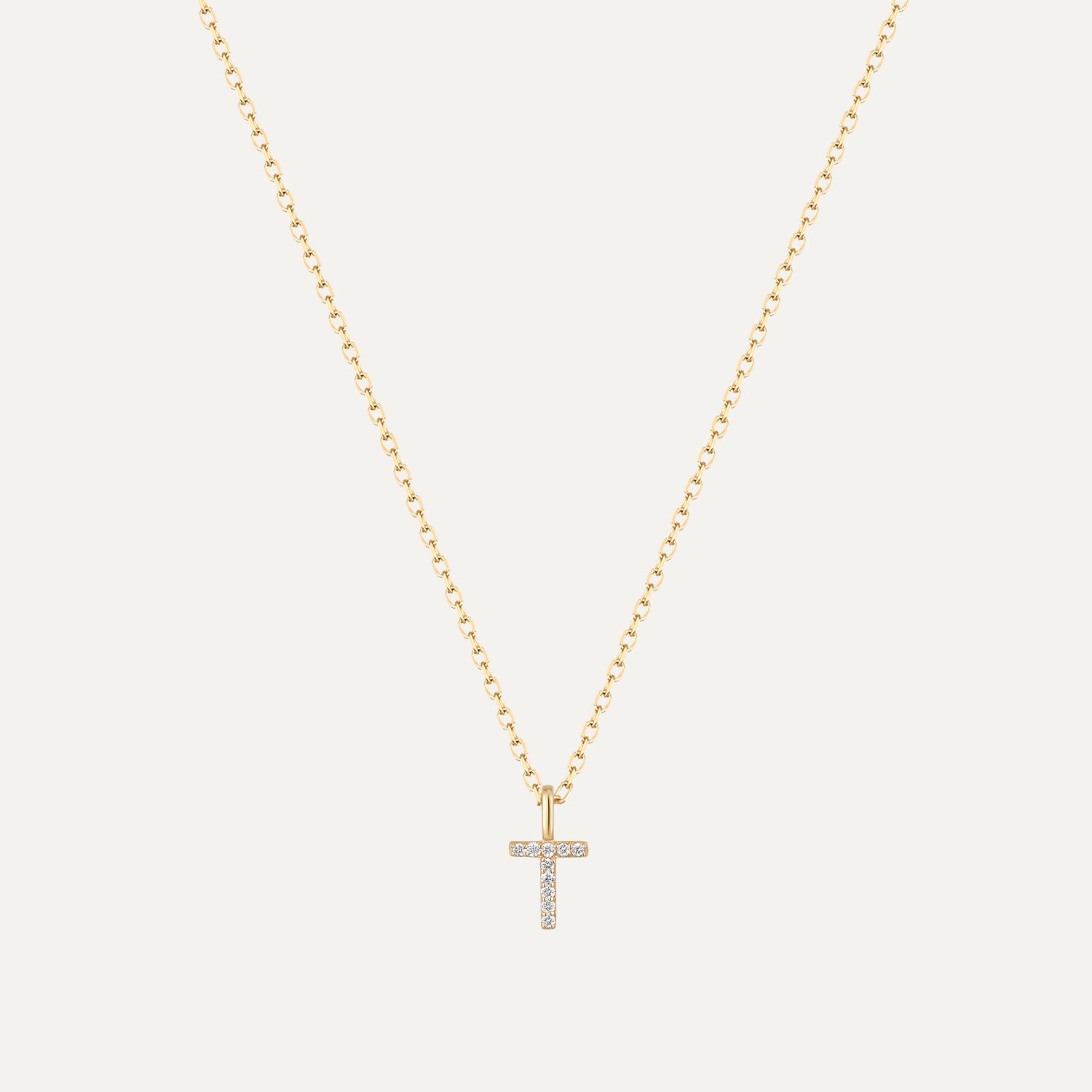 Initial Necklace in 14K Gold