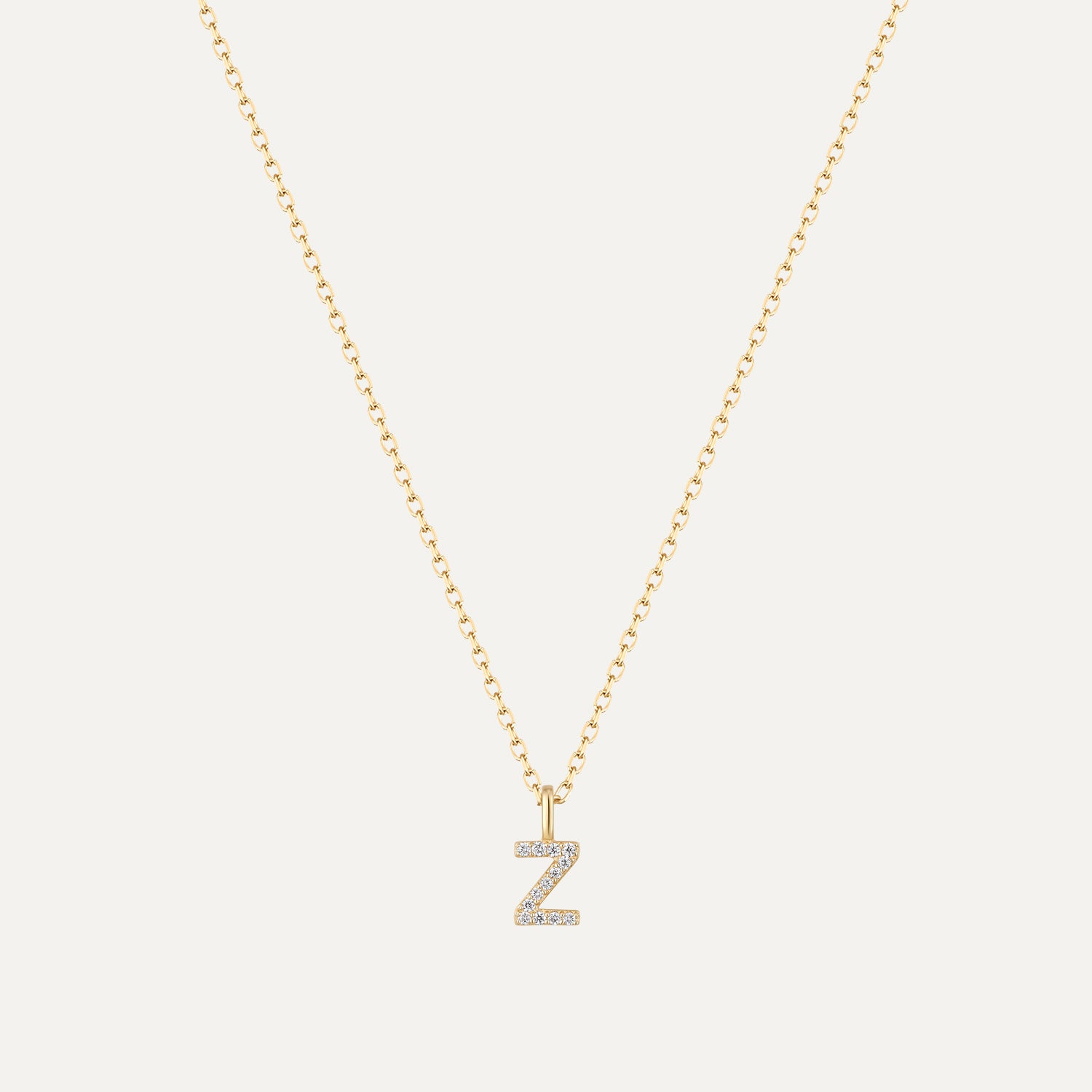 Initial Necklace in 14K Gold