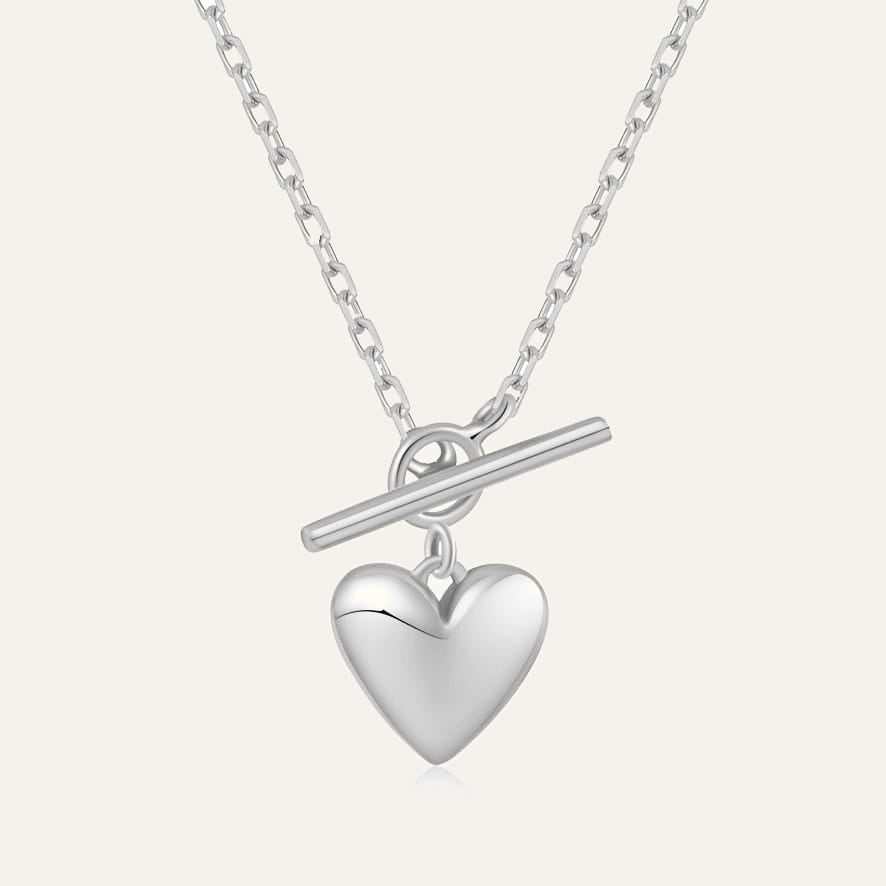 Mini T Heart Necklace